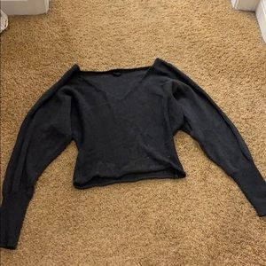 Dark grey crop sweater